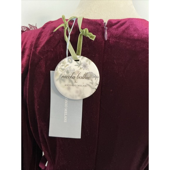 Antonio Melani × Nicola Bathie Helen Velvet Maxi Dress Size 6 Preppy Formal NWT - Picture 9 of 16